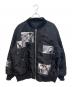 TAKAHIROMIYASHITA TheSoloIst.（タカヒロミヤシタ ザソロイスト）の古着「フォトコラージュオーバサイズドボマーブルゾン」｜ブラック