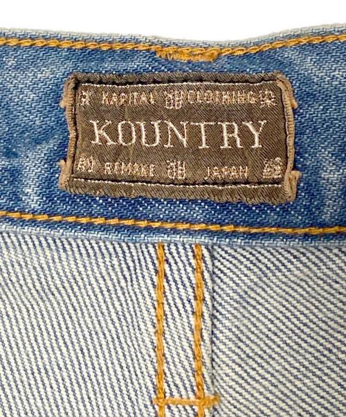 KAPITAL（キャピタル）KAPITAL (キャピタル) スタッドリメイク デニムハーフパンツ スカイブルー サイズ:32の古着・服飾アイテム