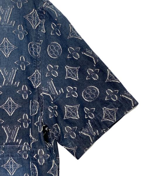 LOUIS VUITTON（ルイ ヴィトン）LOUIS VUITTON (ルイ ヴィトン) モノグラムSSシャンブレーシャツ インディゴ サイズ:Mの古着・服飾アイテム