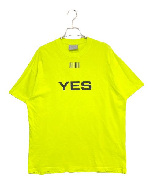 VETEMENTS（ヴェトモン）VETEMENTS (ヴェトモン) Yes/No T-Shirt イエロー サイズ:Mの古着・服飾アイテム
