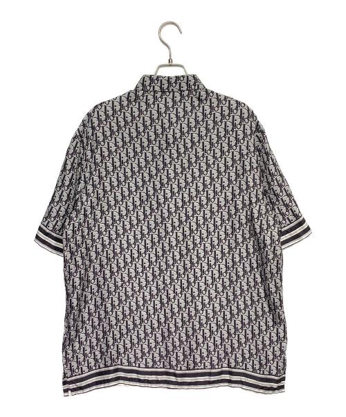 Dior（ディオール）Dior (ディオール) オブリーク シルク シャツ グレー×ブラック サイズ:40の古着・服飾アイテム