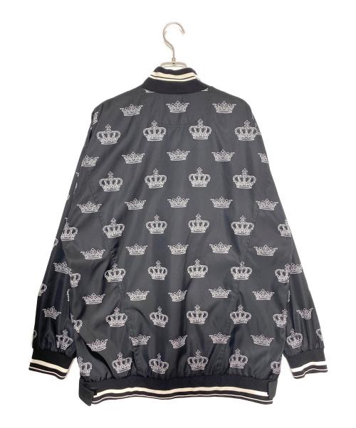 DOLCE & GABBANA（ドルチェ＆ガッバーナ）DOLCE & GABBANA (ドルチェ＆ガッバーナ) クラウン柄ナイロンジャケット ブラック サイズ:44の古着・服飾アイテム