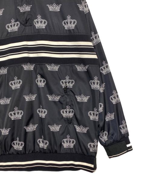 DOLCE & GABBANA（ドルチェ＆ガッバーナ）DOLCE & GABBANA (ドルチェ＆ガッバーナ) クラウン柄ナイロンジャケット ブラック サイズ:44の古着・服飾アイテム