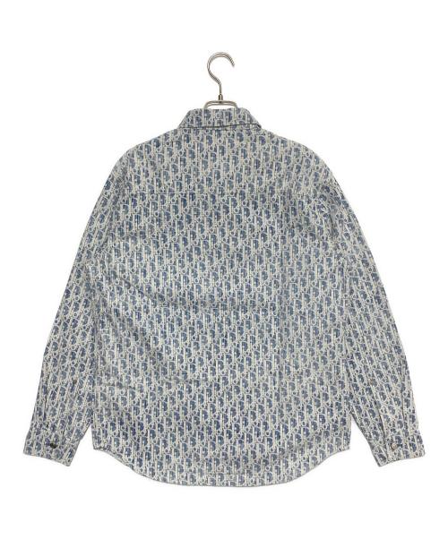 Dior（ディオール）Dior (ディオール) オブリークデニムシャツ ブルー×ホワイト サイズ:39の古着・服飾アイテム