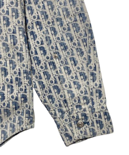 Dior（ディオール）Dior (ディオール) オブリークデニムシャツ ブルー×ホワイト サイズ:39の古着・服飾アイテム