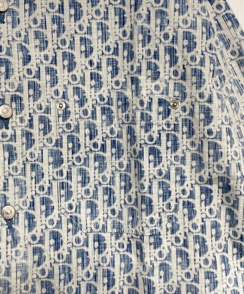 Dior（ディオール）Dior (ディオール) オブリークデニムシャツ ブルー×ホワイト サイズ:39の古着・服飾アイテム
