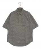 Diorディオール）の古着「オブリーク コットンデニムショートスリーブ オーバーシャツ」｜グレー