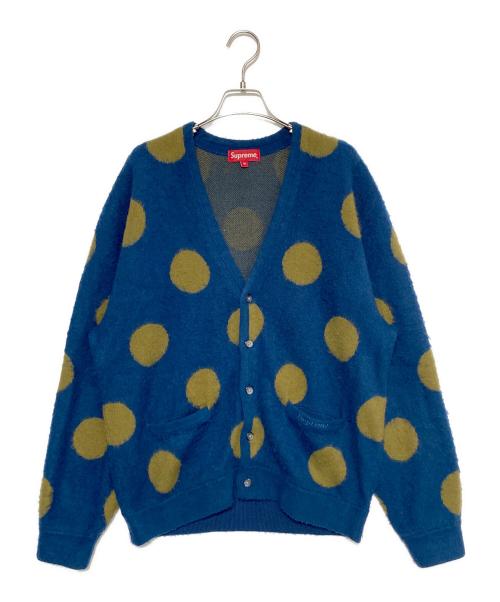 SUPREME（シュプリーム）SUPREME (シュプリーム) Brushed Polka Dot Cardigan ブルー サイズ:Mの古着・服飾アイテム