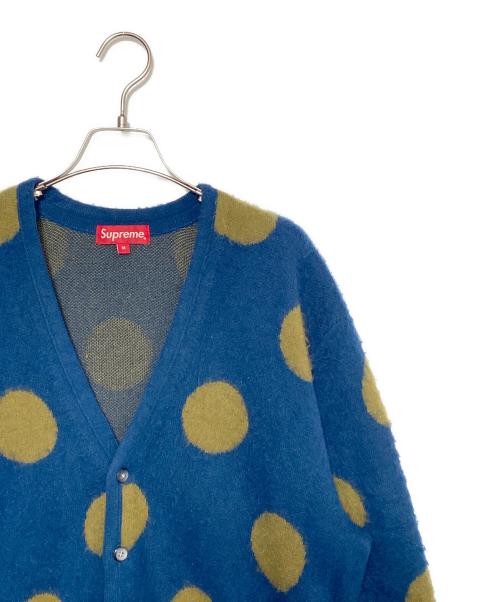 SUPREME（シュプリーム）SUPREME (シュプリーム) Brushed Polka Dot Cardigan ブルー サイズ:Mの古着・服飾アイテム