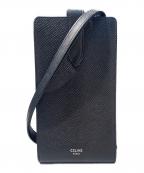 CELINEセリーヌ）の古着「レザーフォンホルダー カードホルダー」｜ブラック