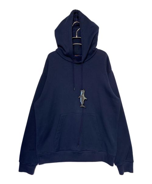 LOUIS VUITTON（ルイ ヴィトン）LOUIS VUITTON (ルイ ヴィトン) Beaded Shark Pullover Hoodie ネイビー サイズ:XLの古着・服飾アイテム