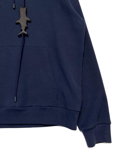 LOUIS VUITTON（ルイ ヴィトン）LOUIS VUITTON (ルイ ヴィトン) Beaded Shark Pullover Hoodie ネイビー サイズ:XLの古着・服飾アイテム