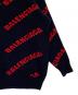 中古・古着 BALENCIAGA (バレンシアガ) オールオーバーロゴニット ネイビー×レッド サイズ:XS：30000円