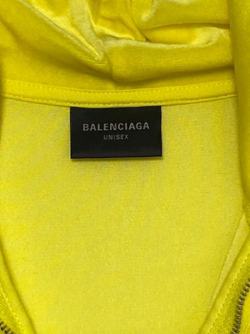 BALENCIAGA（バレンシアガ）BALENCIAGA (バレンシアガ) Oversized zip-up hoodie イエロー サイズ:XXLの古着・服飾アイテム