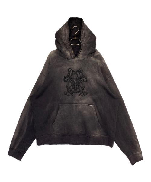 KAMIYA（カミヤ）KAMIYA (カミヤ) Logo Embroidered Bleach SweatHoodie ブラック サイズ:Mの古着・服飾アイテム