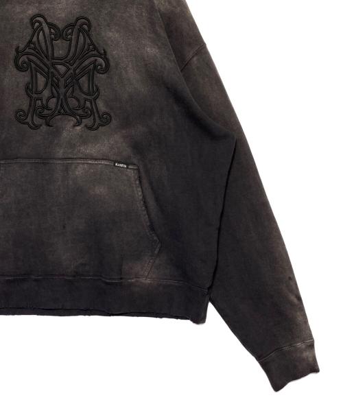 KAMIYA（カミヤ）KAMIYA (カミヤ) Logo Embroidered Bleach SweatHoodie ブラック サイズ:Mの古着・服飾アイテム