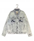 EVISUエヴィス）の古着「Allover Kamon Jacquard and Seagull Embroidery Loose Fit Jacket」｜インディゴ