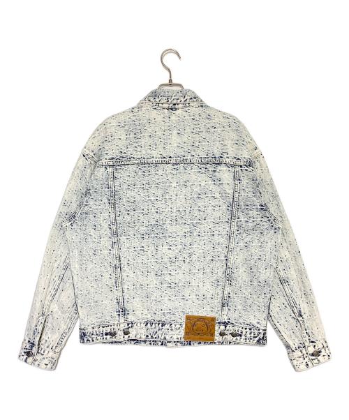 EVISU（エヴィス）EVISU (エヴィス) Allover Kamon Jacquard and Seagull Embroidery Loose Fit Jacket インディゴ サイズ:Mの古着・服飾アイテム