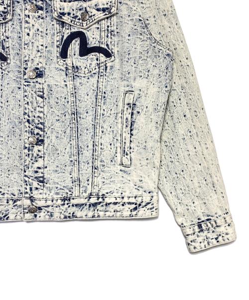 EVISU（エヴィス）EVISU (エヴィス) Allover Kamon Jacquard and Seagull Embroidery Loose Fit Jacket インディゴ サイズ:Mの古着・服飾アイテム
