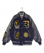 A BATHING APEア ベイシング エイプ）の古着「Patch Varsity Jacket」｜ネイビー