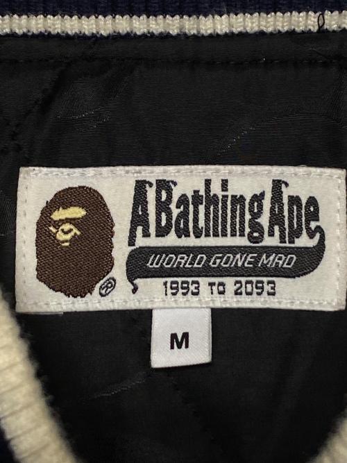 A BATHING APE（ア ベイシング エイプ）A BATHING APE (ア ベイシング エイプ) Patch Varsity Jacket ネイビー サイズ:Mの古着・服飾アイテム