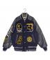 A BATHING APE（ア ベイシング エイプ）の古着「Patch Varsity Jacket」｜ネイビー