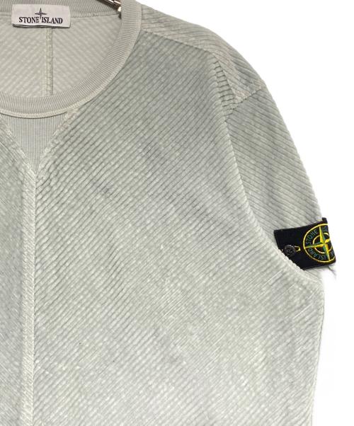 STONE ISLAND（ストーンアイランド）STONE ISLAND (ストーンアイランド) CORDUROY GARMENT DYED CREWNECK ミントグリーン サイズ:Mの古着・服飾アイテム