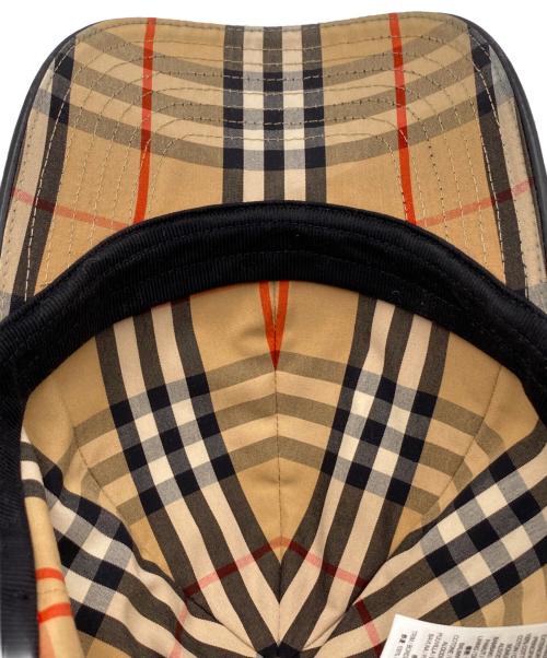 BURBERRY LONDON（バーバリーロンドン）BURBERRY LONDON (バーバリーロンドン) 裏ノバチェックベースボールキャップ ブラック サイズ:Lの古着・服飾アイテム