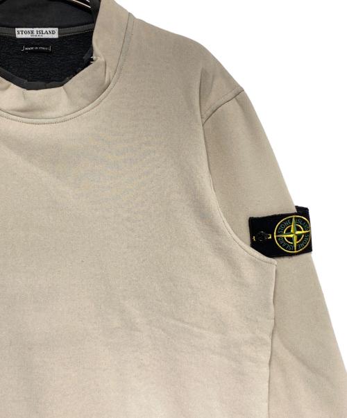 STONE ISLAND（ストーンアイランド）STONE ISLAND (ストーンアイランド) ダブルネックスウェット ベージュ サイズ:Sの古着・服飾アイテム