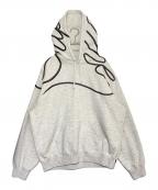 SUPREMEシュプリーム）の古着「Shoulder Script Hooded Sweatshirt」｜ライトグレー