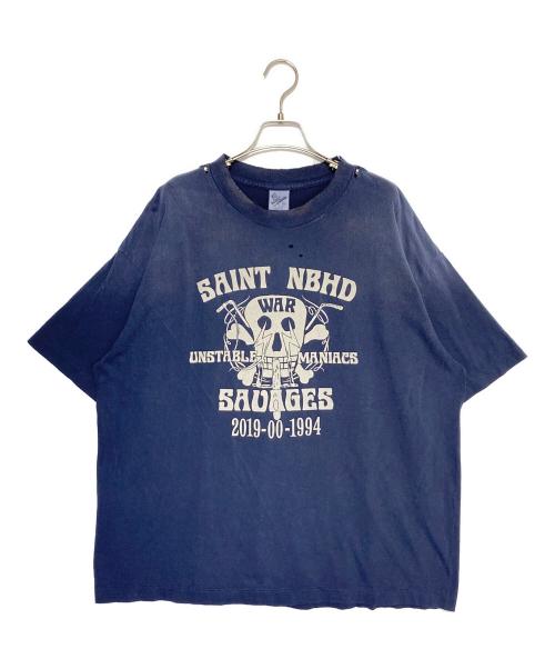 SAINT MICHAEL（セントマイケル）SAINT MICHAEL (セントマイケル) NEIGHBORHOOD (ネイバーフッド) STHD . SS TEE SAINT NBHD ネイビー サイズ:XLの古着・服飾アイテム