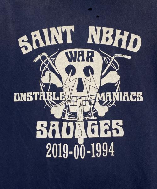 SAINT MICHAEL（セントマイケル）SAINT MICHAEL (セントマイケル) NEIGHBORHOOD (ネイバーフッド) STHD . SS TEE SAINT NBHD ネイビー サイズ:XLの古着・服飾アイテム