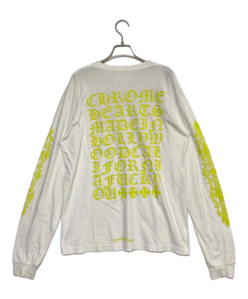 CHROME HEARTS（クロムハーツ）CHROME HEARTS (クロムハーツ) Neon Back Print L/S Tee ホワイト サイズ:Lの古着・服飾アイテム