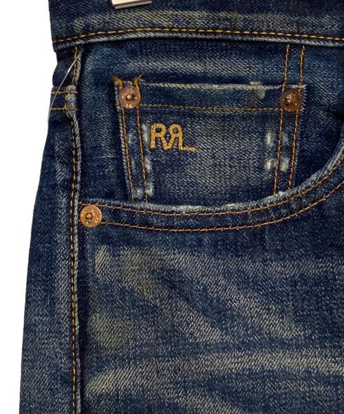 RRL（ダブルアールエル）RRL (ダブルアールエル) STRAIGHT LEG ダメージデニムパンツ インディゴ サイズ:28×30の古着・服飾アイテム