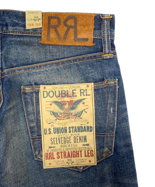 RRL（ダブルアールエル）RRL (ダブルアールエル) STRAIGHT LEG ダメージデニムパンツ インディゴ サイズ:28×30の古着・服飾アイテム