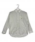 stussyステューシー）の古着「シャツ」｜ホワイト×グリーン