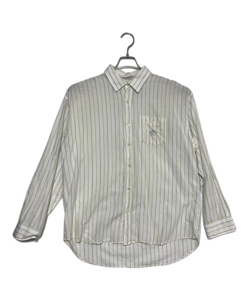 stussy（ステューシー）stussy (ステューシー) シャツ ホワイト×グリーン サイズ:Mの古着・服飾アイテム