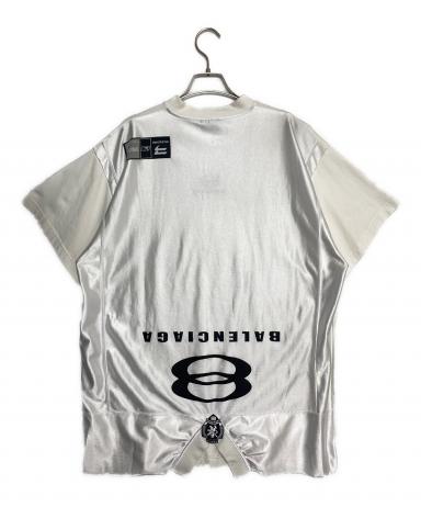 【美品】バレンシアガ 18AW 528409 バックロゴ刺繍 Tシャツ 中古・古着通販】BALENCIAGA (バレンシアガ) バック切替 ロゴ刺繍