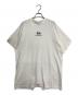 BALENCIAGA (バレンシアガ) バック切替 ロゴ刺繍スポーティ半袖Tシャツ ホワイト サイズ:L：45000円