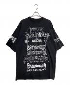 BALENCIAGAバレンシアガ）の古着「オーバーサイズメタルロゴTシャツ」｜ブラック