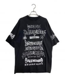 BALENCIAGA（バレンシアガ）の古着「オーバーサイズメタルロゴTシャツ」｜ブラック