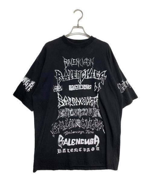 BALENCIAGA（バレンシアガ）BALENCIAGA (バレンシアガ) オーバーサイズメタルロゴTシャツ ブラック サイズ:Sの古着・服飾アイテム