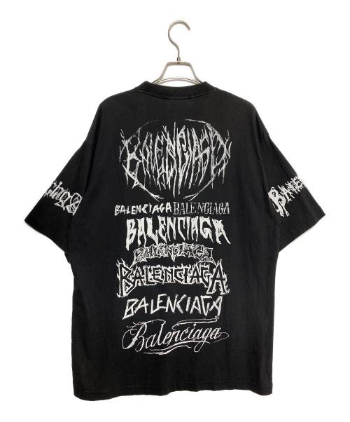 BALENCIAGA（バレンシアガ）BALENCIAGA (バレンシアガ) オーバーサイズメタルロゴTシャツ ブラック サイズ:Sの古着・服飾アイテム