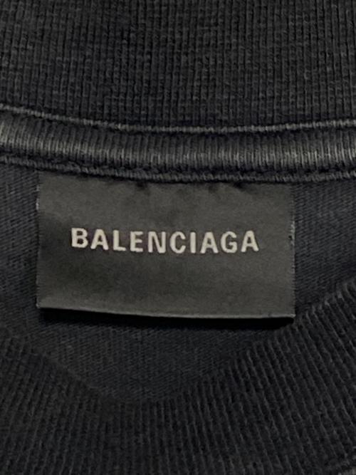 BALENCIAGA（バレンシアガ）BALENCIAGA (バレンシアガ) オーバーサイズメタルロゴTシャツ ブラック サイズ:Sの古着・服飾アイテム