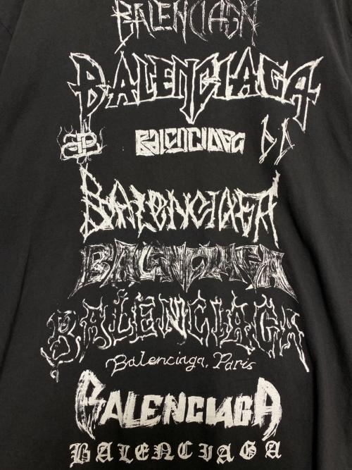 BALENCIAGA（バレンシアガ）BALENCIAGA (バレンシアガ) オーバーサイズメタルロゴTシャツ ブラック サイズ:Sの古着・服飾アイテム