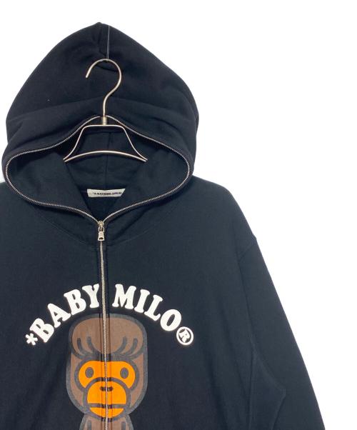 A BATHING APE（ア ベイシング エイプ）A BATHING APE (ア ベイシング エイプ) ジップフーディー ブラック サイズ:Mの古着・服飾アイテム
