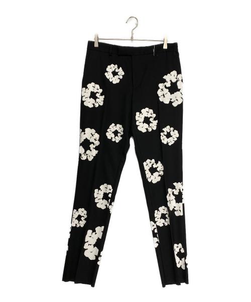 SAINT MICHAEL（セントマイケル）SAINT MICHAEL (セントマイケル) Denim Tears (デニムティアーズ) C49/DT SLACKS/CT WRTH/BLACK ブラック×ホワイト サイズ:50の古着・服飾アイテム