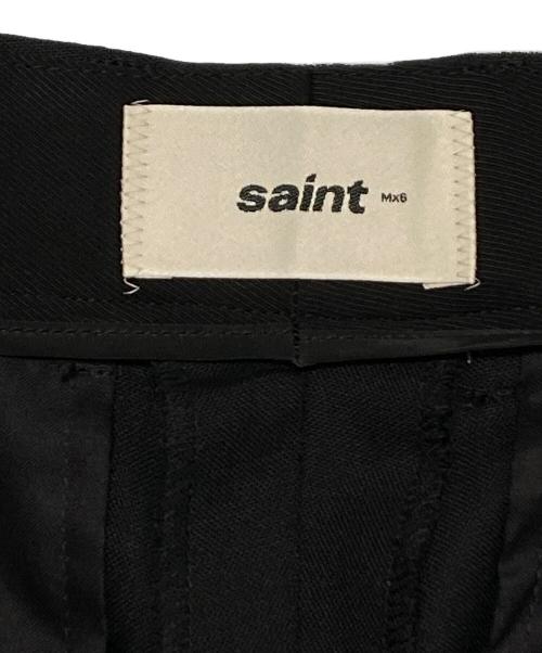 SAINT MICHAEL（セントマイケル）SAINT MICHAEL (セントマイケル) Denim Tears (デニムティアーズ) C49/DT SLACKS/CT WRTH/BLACK ブラック×ホワイト サイズ:50の古着・服飾アイテム