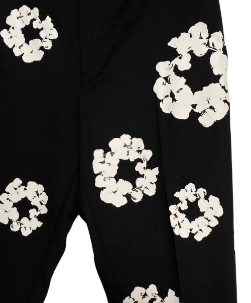 SAINT MICHAEL（セントマイケル）SAINT MICHAEL (セントマイケル) Denim Tears (デニムティアーズ) C49/DT SLACKS/CT WRTH/BLACK ブラック×ホワイト サイズ:50の古着・服飾アイテム