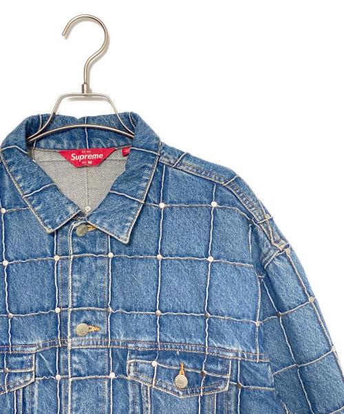 SUPREME（シュプリーム）SUPREME (シュプリーム) Studded Seam Denim Trucker Jacket インディゴ サイズ:Mの古着・服飾アイテム
